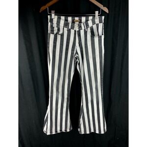 Run & Fly Womens 12 (Fits 29x31) 70s Bell Bottom Disco Flare Striped Pants